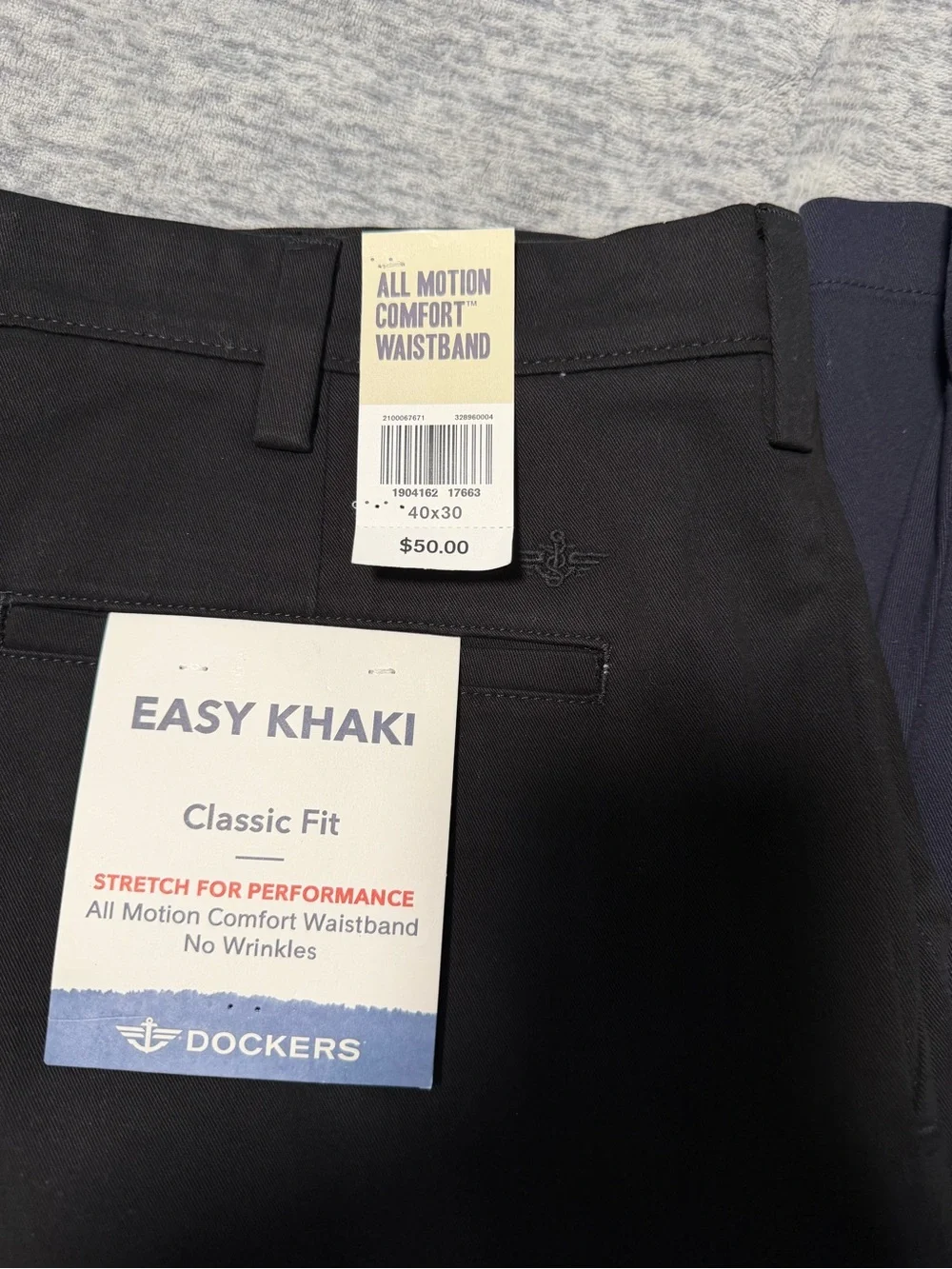 Dockers Easy Khaki Classic Fit Men’s Pants - Black & Navy